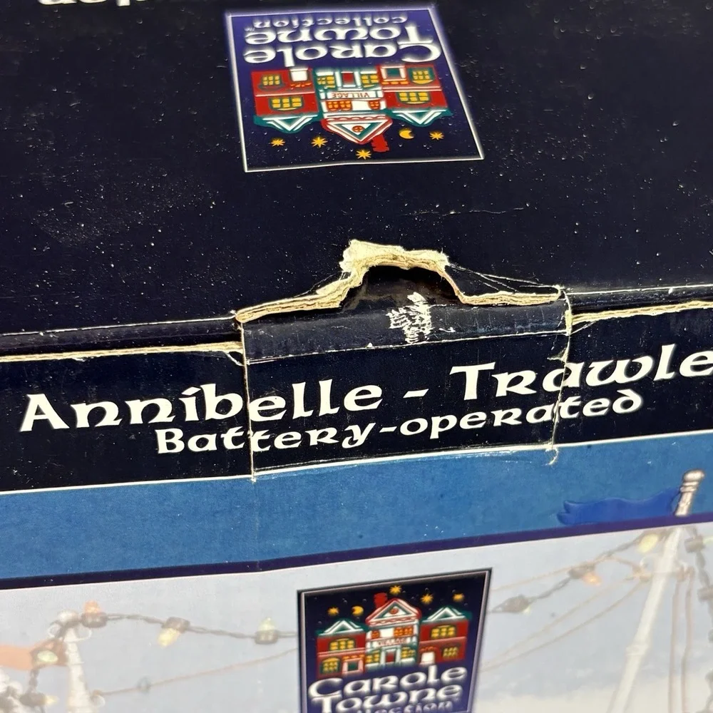 Lemax Carole Towne Annibelle Trawler House Boat In Box 44174 Works!